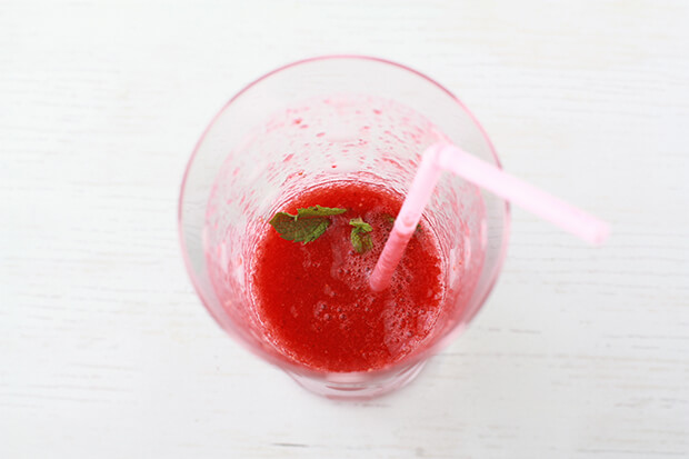 Fresh strawberry drink for summer