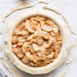 Filling the apple pie